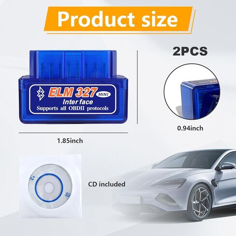 ELM327 OBDⅡ Car Auto Diagnostic Scanner, Professional Automotive Bluetooth Scan Tool and Code Reader, Universal Vehicle Interface Adapter Diagnostic Tool Scanner in Saudi Arabia