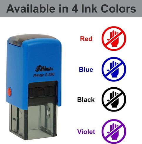 No Smoking Or Not Allowed Sign Icon Round Rubber Stamp Self Inking Shiny Mini Stamper 20 mm- Red Ink in Saudi Arabia