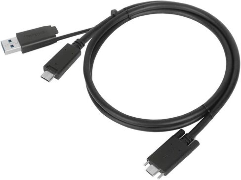 Targus USB 3.0 Micro (Type-B) to USB Cable with 5 Gbps Data Transfer Speed, 1 Meter, White (ACC98301BT) in Saudi Arabia