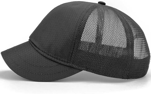 Mesh Back Short Brim Baseball Caps for Men Short Bill Hats for Women Ponytail Umpire Fitted Running Outdoor Sports in Saudi Arabia