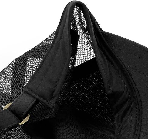 Mesh Back Short Brim Baseball Caps for Men Short Bill Hats for Women Ponytail Umpire Fitted Running Outdoor Sports in Saudi Arabia