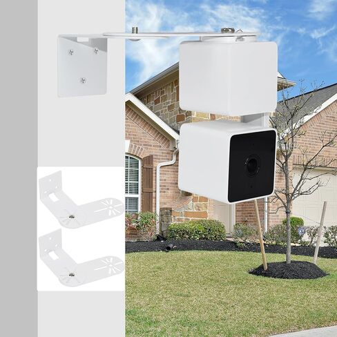 2 حزمة من دعامات التثبيت على الحائط بزاوية معدنية متوافقة مع Wyze Cam Pan V3/V2، Wyze Cam V4/V3/V2، غطاء أقصى قابل للتعديل على كلا الجانبين 300 درجة يقلل من البقع العمياء للحصول على أفضل رؤية، حامل سقف الكاميرا in Kuwait