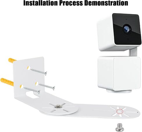 2 حزمة من دعامات التثبيت على الحائط بزاوية معدنية متوافقة مع Wyze Cam Pan V3/V2، Wyze Cam V4/V3/V2، غطاء أقصى قابل للتعديل على كلا الجانبين 300 درجة يقلل من البقع العمياء للحصول على أفضل رؤية، حامل سقف الكاميرا in Kuwait