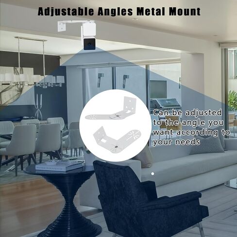 2 حزمة من دعامات التثبيت على الحائط بزاوية معدنية متوافقة مع Wyze Cam Pan V3/V2، Wyze Cam V4/V3/V2، غطاء أقصى قابل للتعديل على كلا الجانبين 300 درجة يقلل من البقع العمياء للحصول على أفضل رؤية، حامل سقف الكاميرا in Kuwait