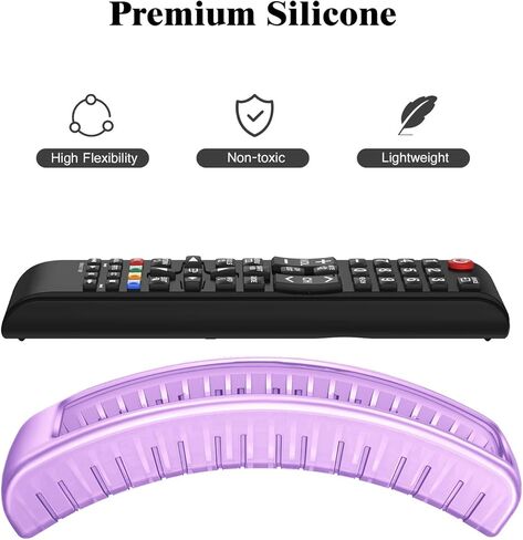 CaseBot Silicone Case for Samsung TV Remote, (Honey Comb) Lightweight Anti Slip Shockproof Cover for Samsung BN59-01315A BN59-01199F AA59-00666A BN59-01301A Remote, Purple-Glow in The Dark in Kuwait