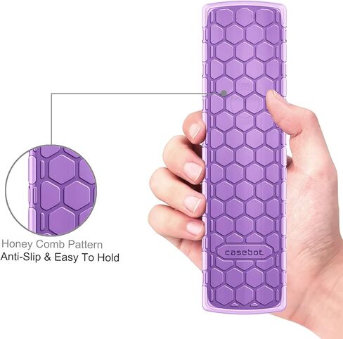 CaseBot Silicone Case for Samsung TV Remote, (Honey Comb) Lightweight Anti Slip Shockproof Cover for Samsung BN59-01315A BN59-01199F AA59-00666A BN59-01301A Remote, Purple-Glow in The Dark in Kuwait