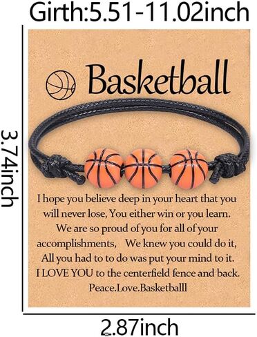 Birthday Gifts for Son Daughter Basketball Soccer Baseball Rugby Tennis softball volleyball Bracelet for s Graduation Gift in Kuwait