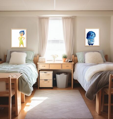 Generic Inside Out Character Poster Set - Wall Art Nursery - For Kids Bedroom Accessories - Joy, Anger, Bing Bong, Disgust, Fear, Sadness - 300 GSM Premium Matte Paper - 6 Pack - 8x10 Inch - Unframed in Saudi Arabia