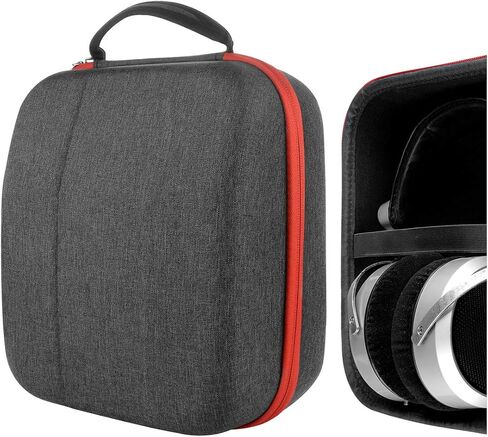 Geekria Shield Headphones Case for Large-Sized Over-Ear Headphones, Replacement Hard Shell Travel Carrying Bag with Cable Storage, Compatible with HiFiMAN Sundara-C, Grado Headsets (Dark Grey) in Saudi Arabia