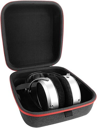 Geekria Shield Headphones Case for Large-Sized Over-Ear Headphones, Replacement Hard Shell Travel Carrying Bag with Cable Storage, Compatible with HiFiMAN Sundara-C, Grado Headsets (Dark Grey) in Saudi Arabia