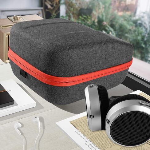 Geekria Shield Headphones Case for Large-Sized Over-Ear Headphones, Replacement Hard Shell Travel Carrying Bag with Cable Storage, Compatible with HiFiMAN Sundara-C, Grado Headsets (Dark Grey) in Saudi Arabia