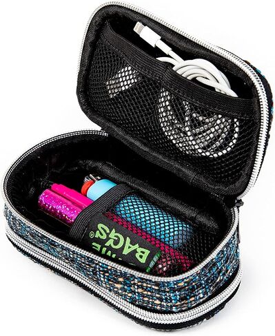 DIME BAGS Pod Padded Travel Case with Key Chain Clip | Protective Hemp Pouch with Padded Interior (5 Inch, Aqua) in Kuwait