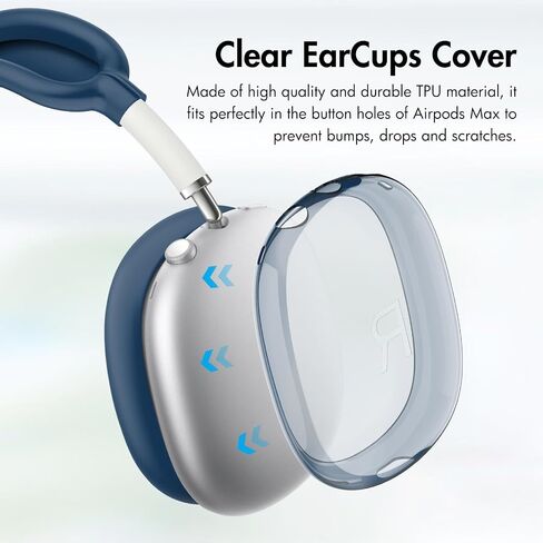 مجموعة 4 في 1 لسماعات Apple AirPods Max، غطاء أذن شفاف ناعم من مادة TPU وغطاء وسادة أذن من السيليكون / غطاء عصابة رأس لـ AirPods Max، حافظة إكسسوارات من السيليكون لـ AirPods Max (أخضر) in Kuwait