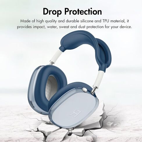 مجموعة 4 في 1 لسماعات Apple AirPods Max، غطاء أذن شفاف ناعم من مادة TPU وغطاء وسادة أذن من السيليكون / غطاء عصابة رأس لـ AirPods Max، حافظة إكسسوارات من السيليكون لـ AirPods Max (أخضر) in Kuwait