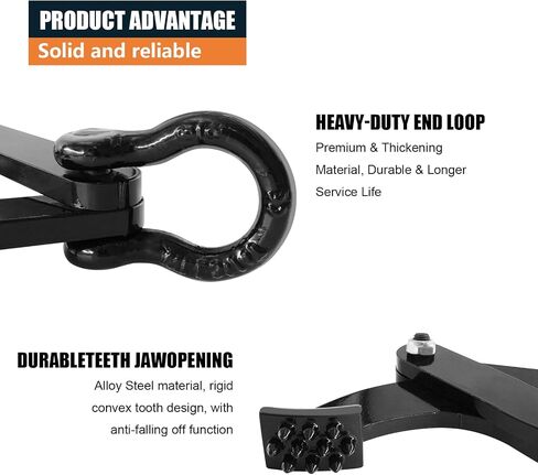 Pallet Puller Clamp 2200lbs 1 Ton Small Tree Puller Tool, Stump Puller, Pallet Grabber Black, Compatible with Chain/Strap with Hooks for Lifting/Pulling in Saudi Arabia