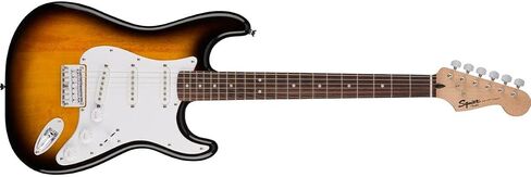 Squier Bullet Stratocaster HT SSS Electric Guitar, Brown Sunburst, Laurel Fingerboard & Professional Series Instrument Cable, Straight/Straight, Black, 10ft in Saudi Arabia