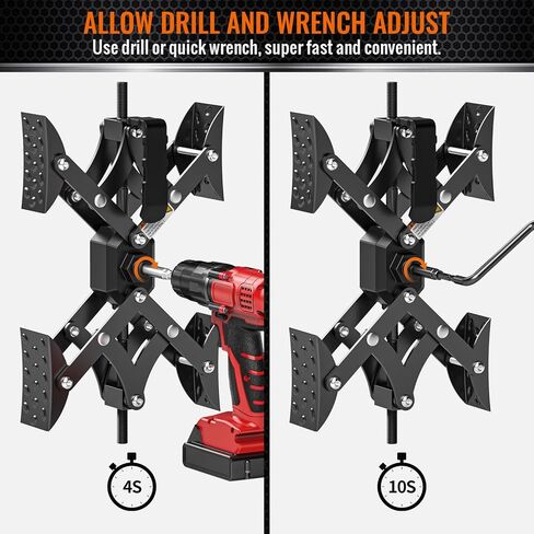 موانع عجلات على شكل X لمقطورة السفر، تسمح بضبط المثقاب، مثبتات RV X chocks، مصد عجلة العربة لمقطورات السفر، ملحقات RV، مفتاح ربط قابل للتعديل 3 بوصة - 11.5 بوصة (قطعتان) أسود in Kuwait