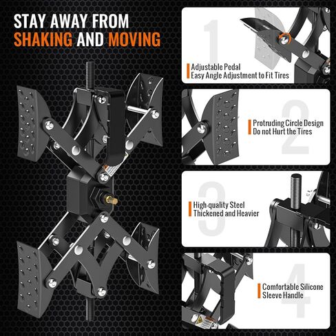 موانع عجلات على شكل X لمقطورة السفر، تسمح بضبط المثقاب، مثبتات RV X chocks، مصد عجلة العربة لمقطورات السفر، ملحقات RV، مفتاح ربط قابل للتعديل 3 بوصة - 11.5 بوصة (قطعتان) أسود in Kuwait