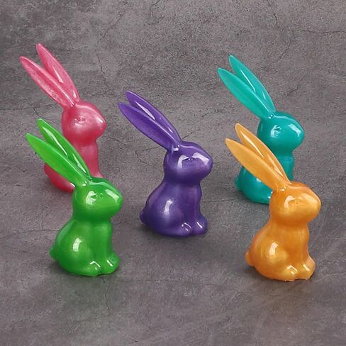 Rabbit Candle Silicone Molds, 2PCS Bunny Chocolate Cake Fondant Decor Mold, 3D Cute Bunny Candle Mold, Rabbit Easter Silicone Molds for Epoxy Resin Soap Wax Craft Home Decor Supplies in Kuwait