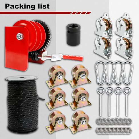 Overhead Garage Storage Lift, Heavy-duty Ceiling Mounted Garage Storage Lift System for Organization - Supports 8-16ft Ceilings, 300lbs Weight, Compatible Bronco, Wrangler (Deck Not Includ) in Kuwait