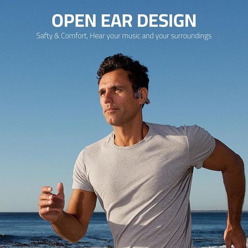 Bone Conduction Open Ear Headphones with 5.3 Bluetooth Sweat Resistant Wireless Earphones, IPX8 Waterproof Underwater Swimming Built-in 32G MP3 for Running (X7-Blackred) in Saudi Arabia