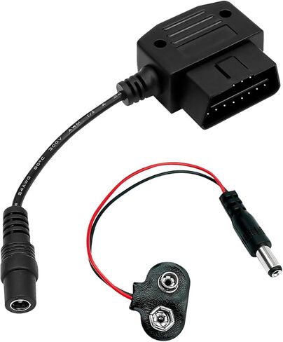9V Powered OBD ll Connector Vehicle Memory Saver for Battery Replacement Disconnect Memory Storage, for ALL OBD 2 16-Pin Interface in Saudi Arabia