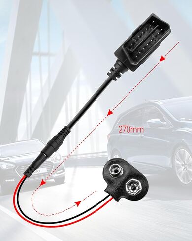 9V Powered OBD ll Connector Vehicle Memory Saver for Battery Replacement Disconnect Memory Storage, for ALL OBD 2 16-Pin Interface in Saudi Arabia