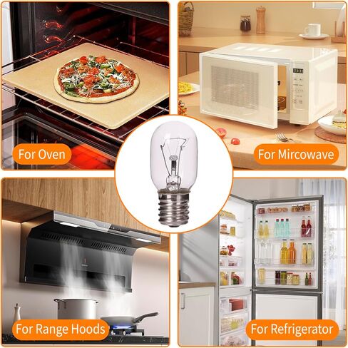 6 Pack Microwave Light Bulb 40 Watt 120V T8 Replacement Light Bulb E17 Standard Base Stove Light Bulbs Under Hood for Oven Stove Refrigerator Microwave in Saudi Arabia