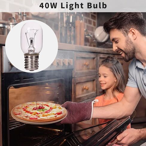 6 Pack Microwave Light Bulb 40 Watt 120V T8 Replacement Light Bulb E17 Standard Base Stove Light Bulbs Under Hood for Oven Stove Refrigerator Microwave in Saudi Arabia