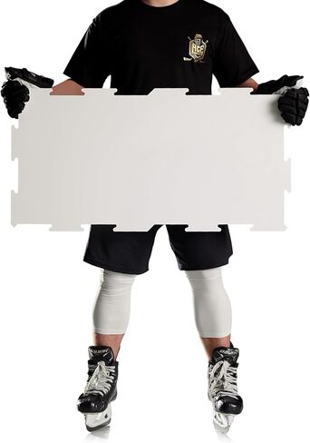 بلاط الثلج الاصطناعي من ACE HOCKEY - يحاكي الجليد الحقيقي - منصة تدريب هوكي الأراضي الجافة للرماية والتزلج والتمرير وممارسات التعامل مع العصي - قابلة للتزلج ومتينة ومزدوجة الجوانب in Kuwait