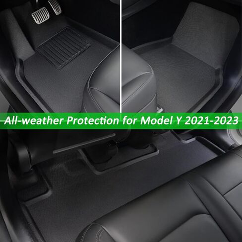 for Model Y 2024 2023 2022 2021 Floor Mats, 2024 for Model Y Trunk Mat, All weather Cargo Mat Liner for Model Y Floor Mats 5 Seater, for model Y Trunk Liner Mat Accessories in Kuwait