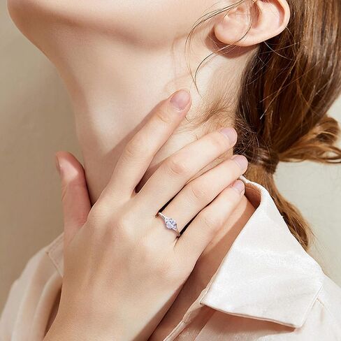 مويسانيتي خواتم الخطبة للنساء قطع بيضاوي 18 قيراط مطلية بالذهب الأبيض S925 الفضة الاسترليني المرأة عصابات الزفاف D اللون VVS1 خواتم الذكرى السنوية 1CT خواتم الوعد للنساء in Kuwait