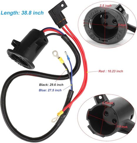 Roykaw Golf Cart 48 Volts Charger DC Receptacle Kits Fits for Club Car Precedent or Tempo 2014-Up Electric Golf Cart, Fast Charging, OEM#10513740 in Kuwait