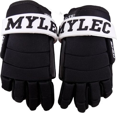 MyLec MK5 Hockey Gloves, Hook Closure for Perfect Fit, 3-Roll Design, Nylon Hockey Stuff with Tough Leather Palm, Lightweight, Durable & Breathable Lacrosse Gloves, Protected with EVA Foam in Kuwait