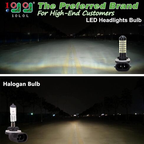 10L0L 2 Pack Golf Cart Headlight Bulb Lights for Yamaha EZGO Club Car DS Precedent, Drive 2, Super Bright Fog Light Replacement Bulbs Golf Cart Light Kit White in Saudi Arabia