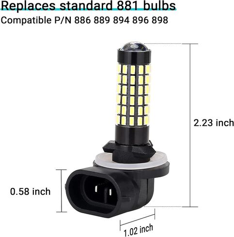 10L0L 2 Pack Golf Cart Headlight Bulb Lights for Yamaha EZGO Club Car DS Precedent, Drive 2, Super Bright Fog Light Replacement Bulbs Golf Cart Light Kit White in Saudi Arabia