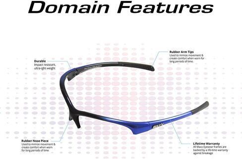 نظارات ماكس الشمسية دومين سبورت جولف لركوب الدراجات النارية، فضي أخضر مع عدسات كهرمانية عالية الوضوح in Kuwait