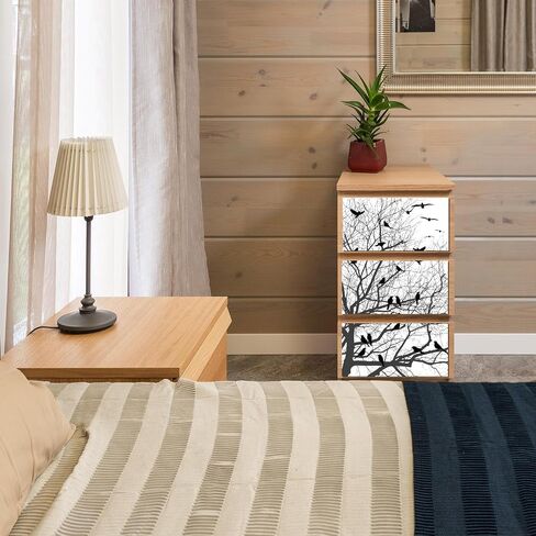 GLOBLELAND 3Pcs Branches and Birds Theme Decor Transfers 6x12inch Furniture Transfer Stickers Rub on Transfer Stickers Wall Art Decals for Bedroom Living Room Desk Table Decoration in Saudi Arabia