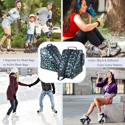 Gooyule Roller Skate Bag Ice Skate Bags Large Capacity Roller Skating Bags for Women Men & Kids Ice Skating Bag Roller Skate Accessories Inline Skate Bag with Shoulder Strap Top Handle Side Pocket in Saudi Arabia