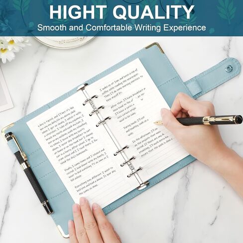 Toplive A6 Colored Filler Paper, 80 Sheets/ 160 Pages Loose Leaf Paper Inserts Planner Refills 6.7" x 4.1" for 6 Ring Binder Journal Notebook Paper, Checkered Blank in Saudi Arabia