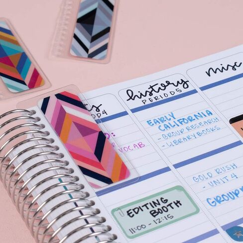 Erin Condren Designer Accessories - Snap-in Bookmarks - Oh So Retro, 3 Pack Compatible with Erin Condren Spiral Notebooks, Planners, Agendas and Much More in Saudi Arabia