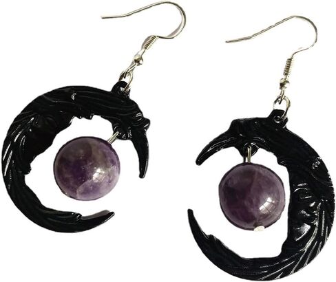 Sun Goddess Quartz Charm Earrings Star Moon Crystal Bohemian Hippie Celestial Earrings Witch Metaphysical Jewelry in Saudi Arabia