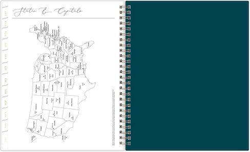 Blue Sky Life Note It 2024 ملاحظات مخططة أسبوعية وشهرية، 7 بوصة × 9 بوصة، غطاء متجمد، سلكي، مارينا (139480-24) in Saudi Arabia