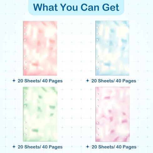 Toplive A6 Refill Paper To Do List، A6 ورقة حشو قائمة المراجعة اليومية، 6 فتحات ورقة فضفاضة، 160 ورقة مخطط يومي إدراج ورقة إعادة التعبئة المبطنة القابلة لإعادة الملء in Kuwait