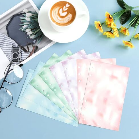 Toplive A6 Refill Paper To Do List، A6 ورقة حشو قائمة المراجعة اليومية، 6 فتحات ورقة فضفاضة، 160 ورقة مخطط يومي إدراج ورقة إعادة التعبئة المبطنة القابلة لإعادة الملء in Kuwait