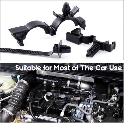 مجموعة متنوعة من مشابك توجيه الأسلاك من 56 قطعة من Swpeet مع مجموعة ربطات كابلات السيارة، 5 مقاسات مختلفة، مشابك تثبيت عالمية للسيارة تحتوي على قطع غيار لسيارة Honda GM Mazda in Saudi Arabia