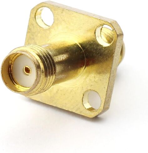 Maxmoral 2PCS SMA Female to SMA Female Connector with 4-Hole Flange RF Coax Coaxial Adapter in Saudi Arabia