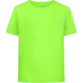 Youth Neon Shirt Boys UPF 50+ Dry Fit Athletic Short Sleeve T Shirts Kids Neon Shirt for Boys and Girls in Saudi Arabia