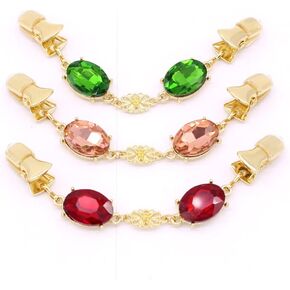 3PCS fashion crystal scarf clip sweater clip clothing buckle anti-glare brooch Change your waist to a small artifact