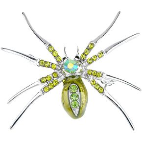 Alilang Enamel Crystal Rhinestone Halloween Spider Fashion Jewelry Pin Brooch